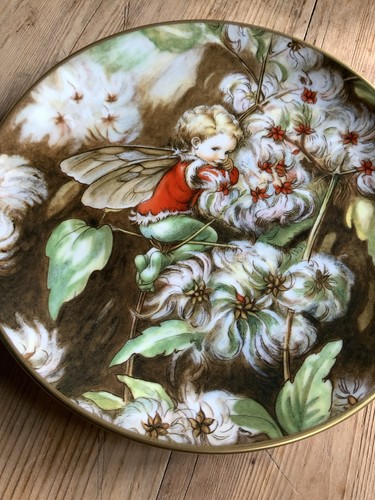 Flower fairy decorative plate - flower,
