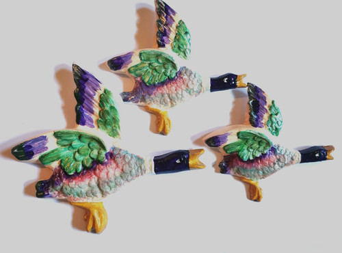 Flying ducks kitsch retro s - ducks,
