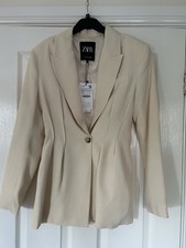 Zara Women's Gold Blazer Size