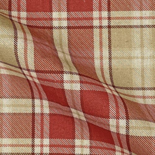 Canvas fabric red highland - canvas,