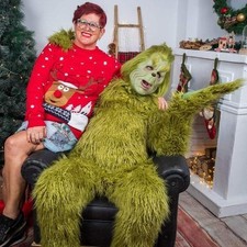 Christmas Green furry monster