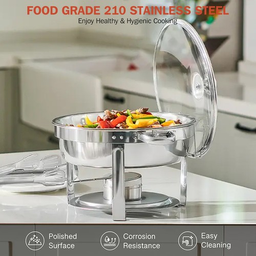 6qt round chafing dish - 6qt/5.5l,