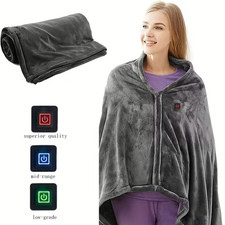 Winter Body Warmer Power Electric USB Heated Portable Wrap Zipper Blanket