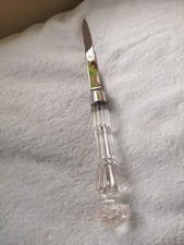 Letter opener , cut glass and