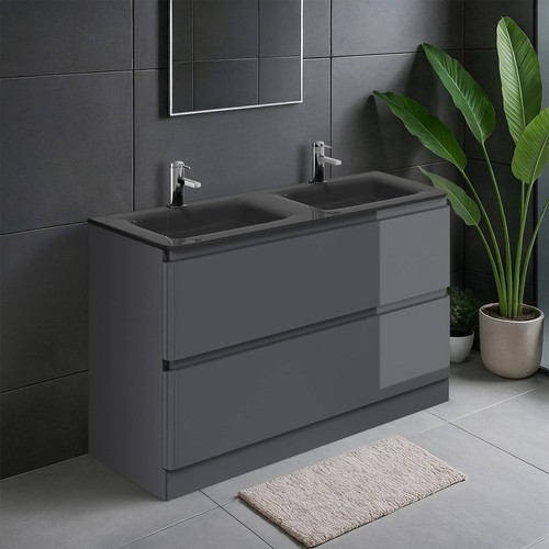 1200mm dark grey gloss double - 1200mm,