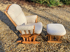 Dutalier American rocking chair with Glider Stool lock nursery very comfortable