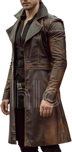 Men long brown - long, leather