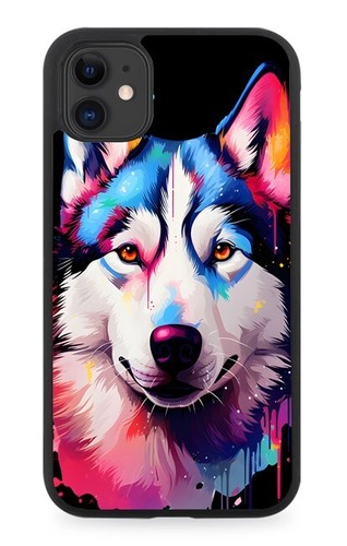 Colourful siberian husky dog - siberian,