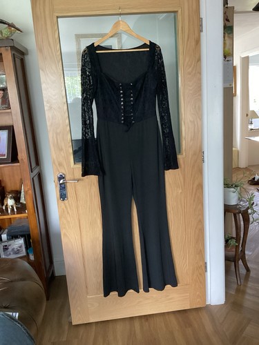 Black jumpsuit wide leg size - black,