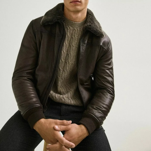 Massimo dutti brown leather - brown,