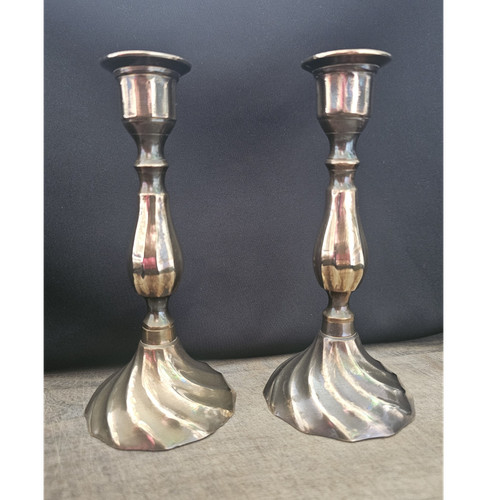Vintage brass candlestick - vintage,