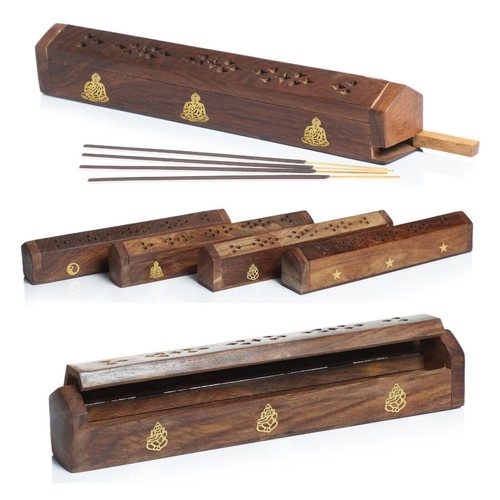 Wooden incense stick holder - wooden,
