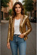 Esmara NEW With Tag Gold Sequin Jacket, size 8