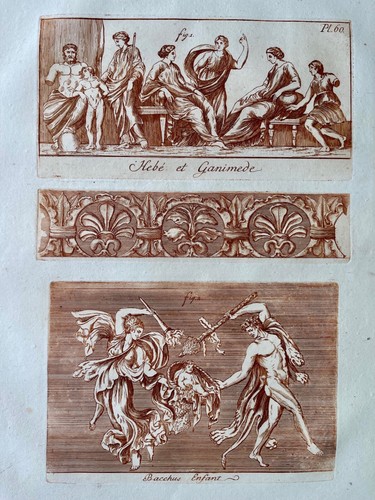 Antique etching after jean - etching,