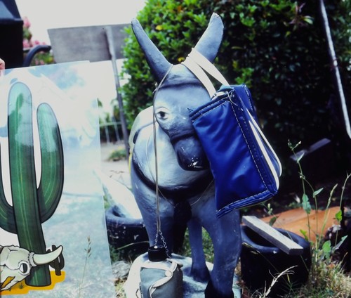 1970s kitsch garden donkey - kitsch,