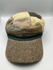 Hanna Hats Of Donegal - Pure New Wool Patchwork Tweed Design Flat Cap Classic M