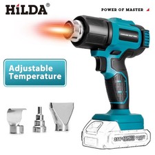 HILDA 21V Cordless Heat Gun For Makita Battery | Electric Hot Air Gun + Nozzles