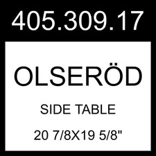 IKEA OLSEROD OLSERÖD Side Table Anthracite/dark Gray  20 7/8x19 5/8" 405.309.17