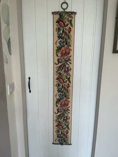 Vintage tapestry bell pull - vintage,