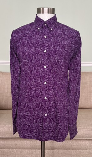 Relco paisley shirt purple - relco,