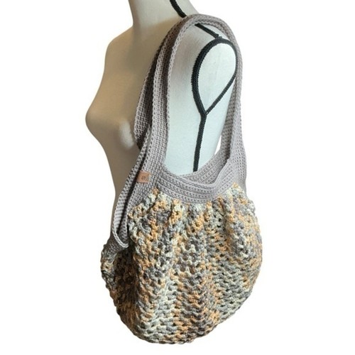 Large crochet mesh market bag - mesh,