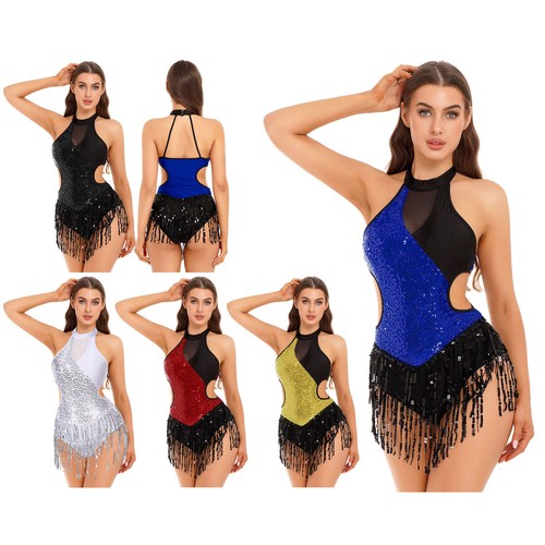 Women sequin fringe latin - sequin,