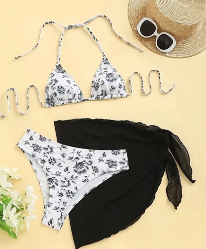 Sexy beach bikini retro floral - bikini,