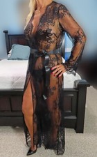 NEW Elegant Sexy Black Sheer