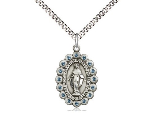 Pewter miraculous medal - miraculous, 16