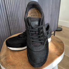 Woden Black Fur Trainers