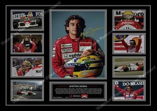 AYRTON SENNA SIGNED F1 LIMITED EDITION MEMORABILIA  A4 AUTOGRAPH PHOTO PRINT 