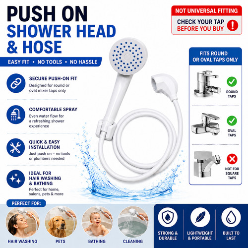 Push shower hose and - push,