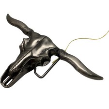 Gunmetal Bull Skull Belt