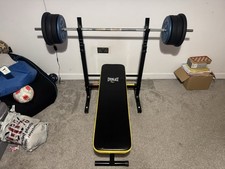 Everlast Foldable Bench With Bar And Weights