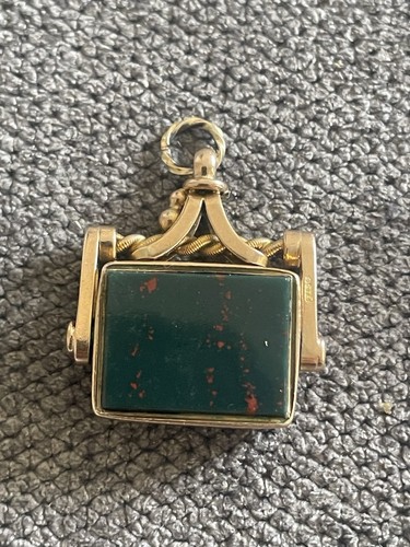 Antique 9ct gold - antique, bloodstone