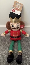 NUTCRACKER DOG TOY PLUSH SQUEAKY CHRISTMAS GIFT PRESENT NOVELTY FESTIVE