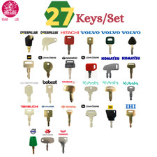 27 Plant Key Excavator Dumper JCB Komatsu Volvo Thwaites CAT Hitachi Luca