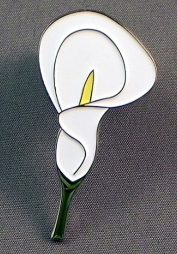 Arum lily pin badge beautiful - lily,