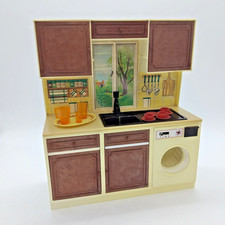 Vintage Sindy 1980's Kitchen Sink Unit Dolls House Furniture Washing Machine