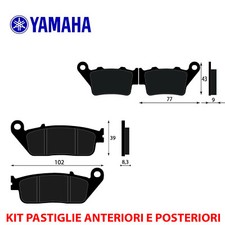 FRONT AND REAR BRAKE PAD KIT Yamaha Wr 125 R 2009 2013