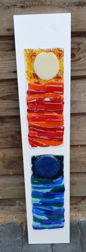 Fused glass wall art