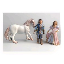 Schleich World of Knights Princess Prince & Papo Fairy Pony Horse Figure Bundle