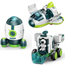 Children Puzzle Space Toy Car Simulation Model Astronaut Rocket Spaceship Series