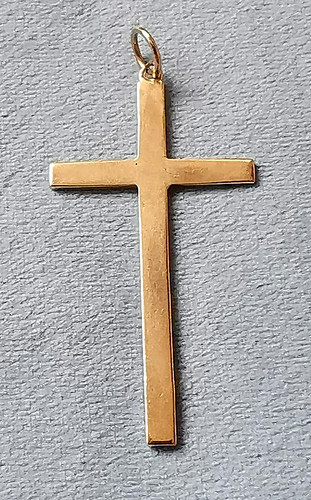 Large 9ct gold cross - 4, x