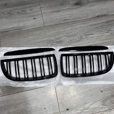 BMW 3-Series E90 E91 2006-2008 Pre-facelift Gloss Black Kidney Grill Grilles