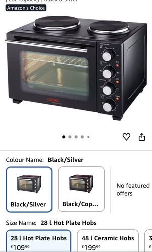 Cooks 28l mini oven - mini, with
