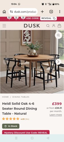 Dusk heidi solid oak - solid, 4-6