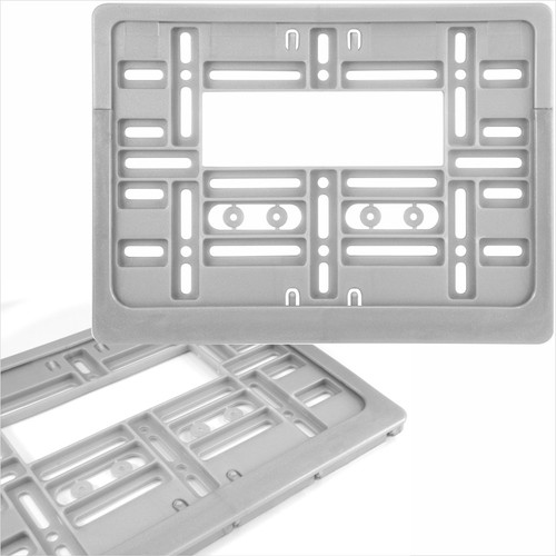 Silver square number plate - silver,
