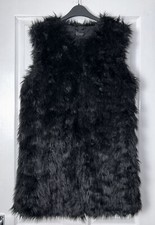BNWT TOPSHOP BLACK SHAGGY FAUX