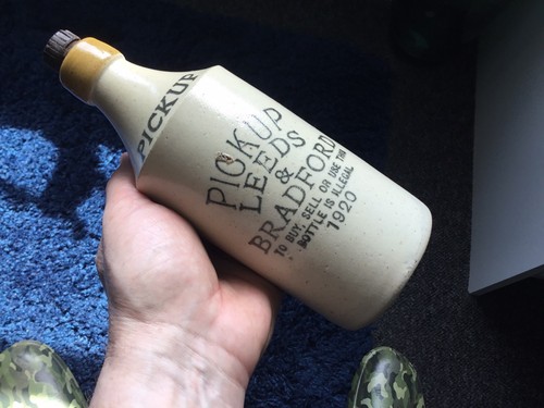 Stoneware ginger beer bottle - stoneware,